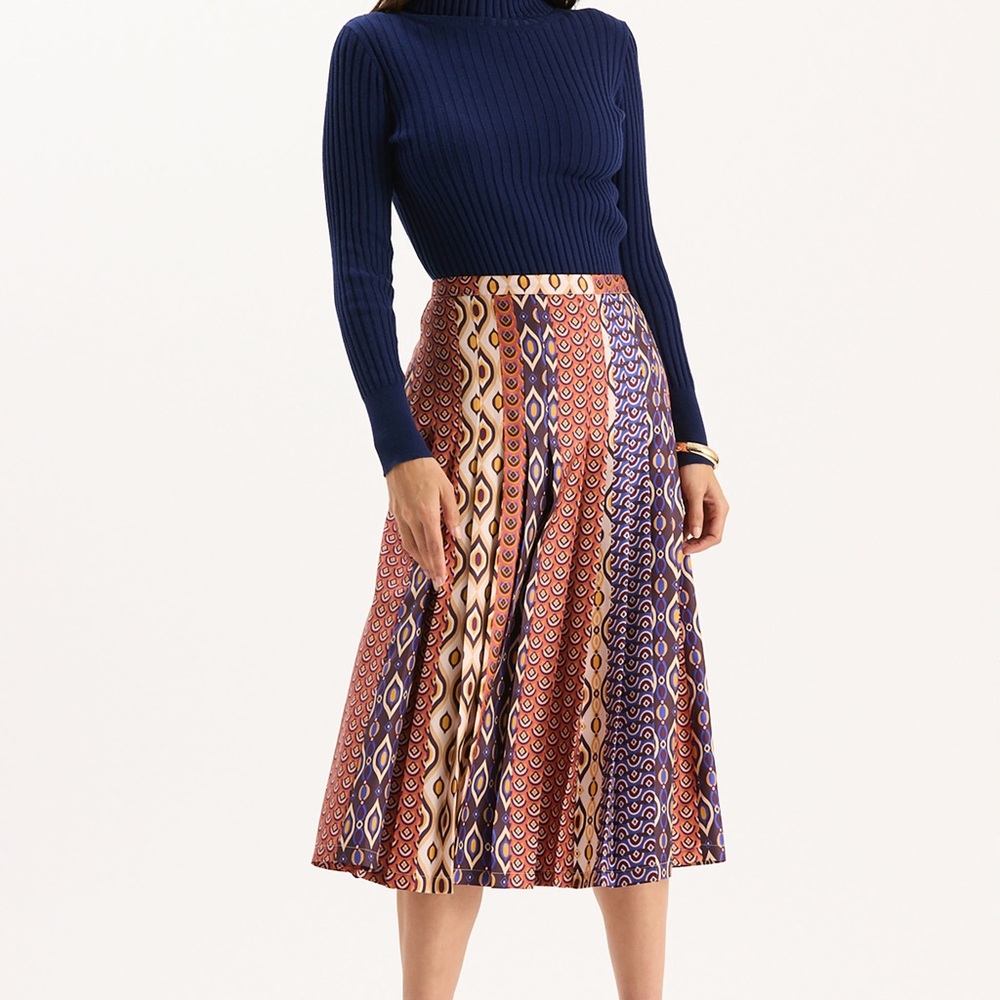 Tyler böe silk pleated skirt